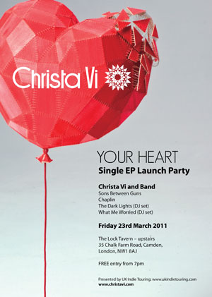 Christa Vi EP Launch flyer - The Lock 230312 Christa Vi EP Launch flyer - The Lock 230312